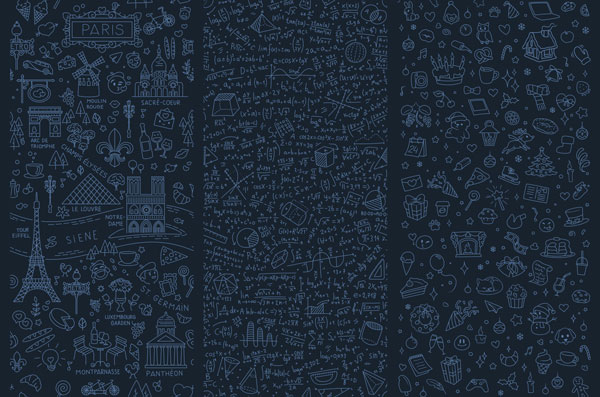 Screenshot demonstrating some of the new background patterns.
